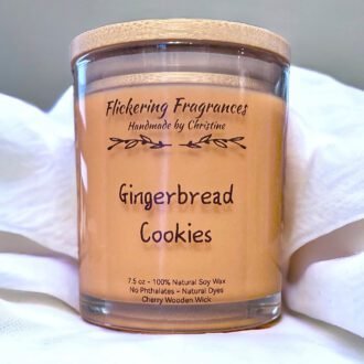 Gingerbread Cookies handmade soy candle by Flickering Fragrances