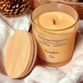 Pumpkin Pie handmade soy candle by Flickering Fragrances