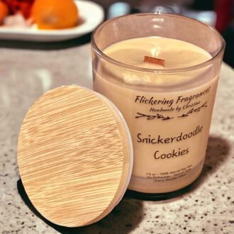 Snickerdoodle Cookies handmade soy candle by Flickering Fragrances